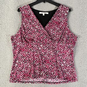 Le Suit Collection Separates Top Women XL Pink Sleeveless Babydoll Career Mature